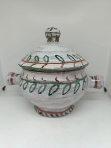 original soupière vintage dans le style vallauris fazio, picault signée en bon etat