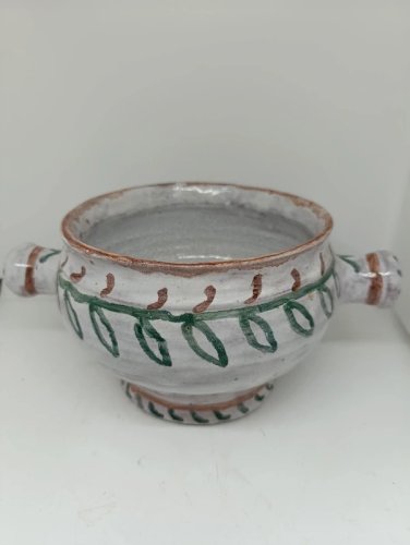 original soupière vintage dans le style vallauris fazio, picault signée en bon etat
