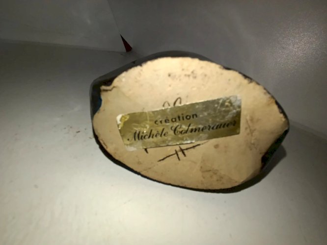 original Vase en céramique signé Michèle Colmerauer  en bon etat