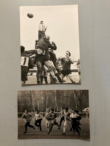 Originale lot 11  Photo Presse 1970 Rugby XV De France Sport Tampon Noir B
