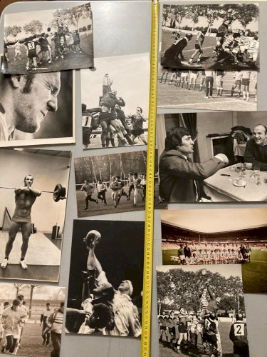 Originale lot 11  Photo Presse 1970 Rugby XV De France Sport Tampon Noir B