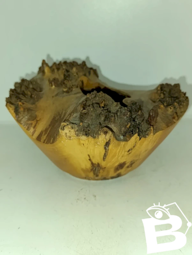 originale sculpture en bois loupe de peuplier signée pierre antoine en bon etat