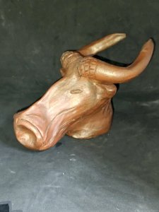 original terracotta animal sculpture signed in good condition