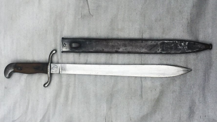  Origine Allemande plus de détails RARISSIME & SUPERBE GLAIVE / MACHETTE DE LARGENTINE, AU MEME N°, MOD.1909, XX, ORIGINAL #41