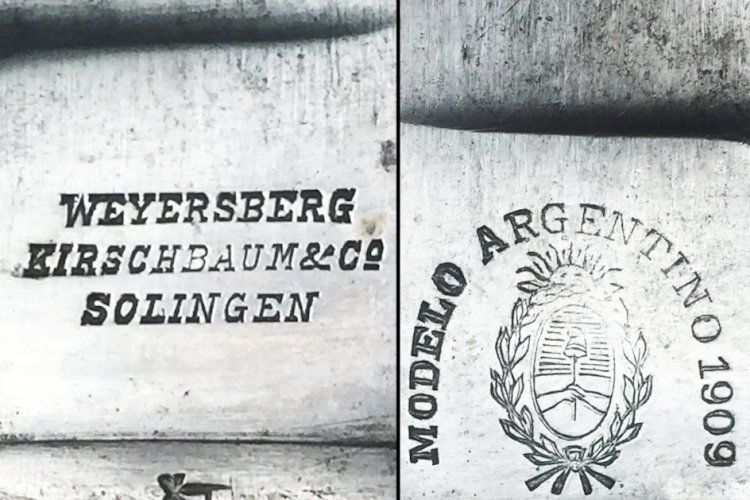  Origine Allemande plus de détails RARISSIME & SUPERBE GLAIVE / MACHETTE DE LARGENTINE, AU MEME N°, MOD.1909, XX, ORIGINAL #41