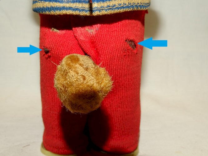 -OURS AUTOMATE PELUCHE QUI BOIT MAX CARL GERMANY JOUET ANCIEN COLLECTION   D