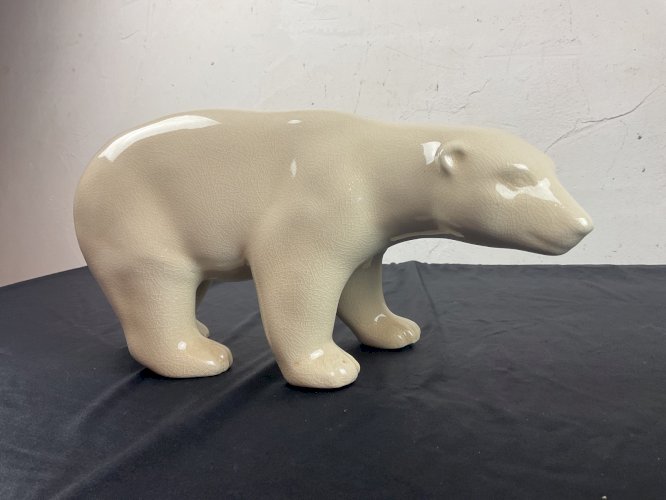 Ours polaire en Céramique L&V Céram craquelé DLG  de Pompon