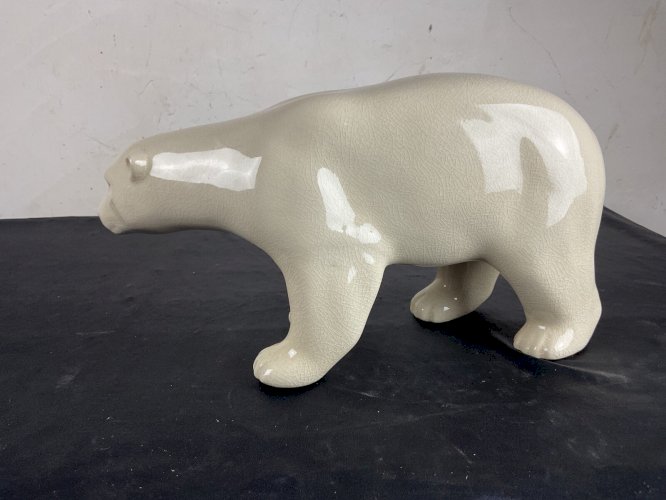 Ours polaire en Céramique L&V Céram craquelé DLG  de Pompon