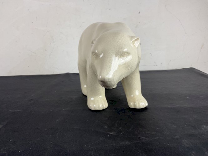 Ours polaire en Céramique L&V Céram craquelé DLG  de Pompon