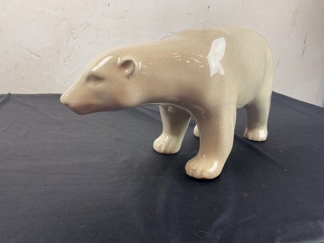 Ours polaire en Céramique L&V Céram craquelé DLG  de Pompon