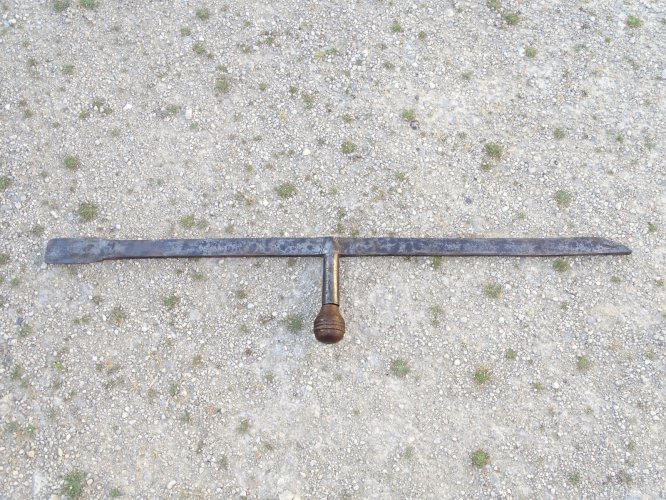 -OUTIL ANCIEN BISAIGUE DE CHARPENTIER fer forgé bisaigüe COLLECTION D