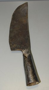 - ANCIENT TOOL FORGED IRON CUTTING KNIFE MARK? or OTHER COLLECTION D
