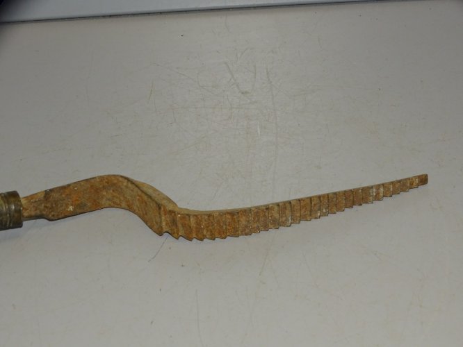 -OUTIL ANCIEN LIME RÂPE FER Forgé Manche BOIS UTILISATION INCONNUE