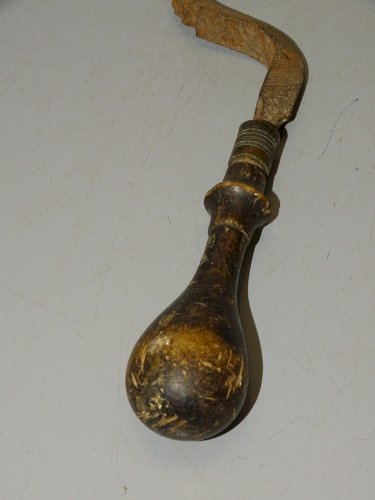 -OUTIL ANCIEN LIME RÂPE FER Forgé Manche BOIS UTILISATION INCONNUE