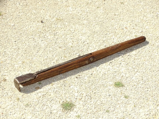 -OUTIL ANCIEN pour CERCLAGE de TONNEAUX Bois et FER Forgé COLLECTION    D