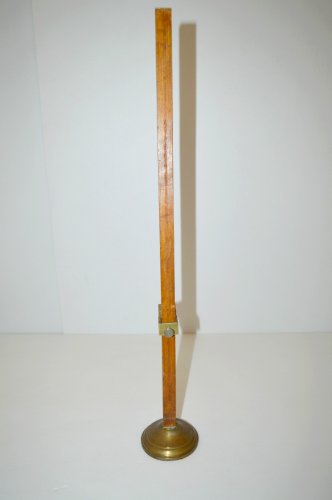 -OUTIL COUTURIERE ANCIEN BOIS et LAITON MARQUEUR OURLET JUPE ROBE COLLECTION XXe
