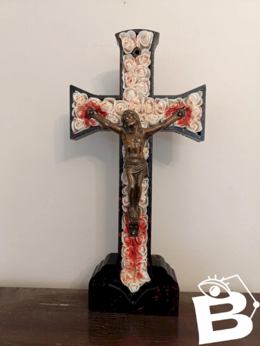 œuvre unique signée PBS nommée  flower christ