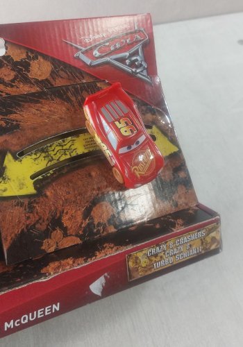 Pack Crazy 8 Crashes Cars, Flash McQueen + Rayo McQueen, Disney Pixar Mattel