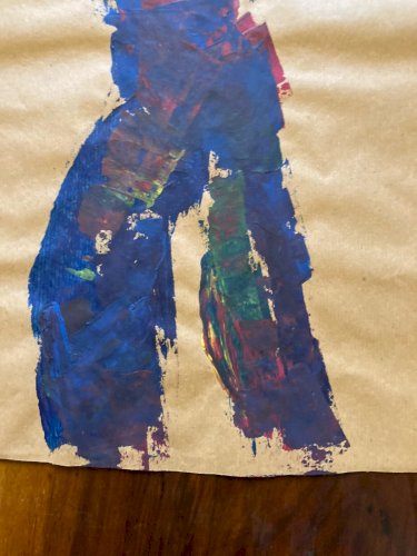 Painting Art Peinture Kraft Femme 1980 portrait Expressionniste Expressionnisme