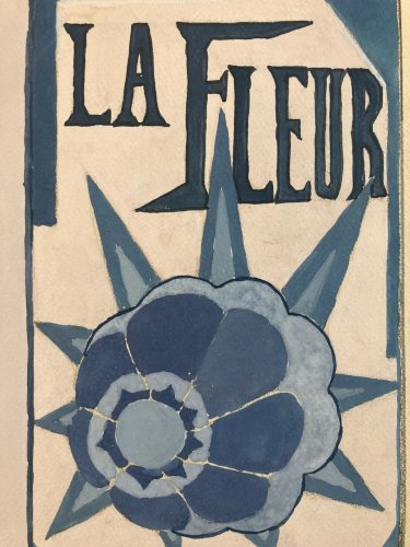 Painting Original Art Deco Nouveau Gouache Sur Papier 1930 Peinture Old  Ancien