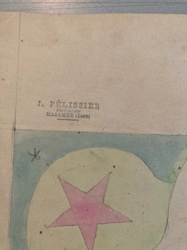 Painting Peinture 1930 Original Architecture Plan Jardin Old Art France Ancien