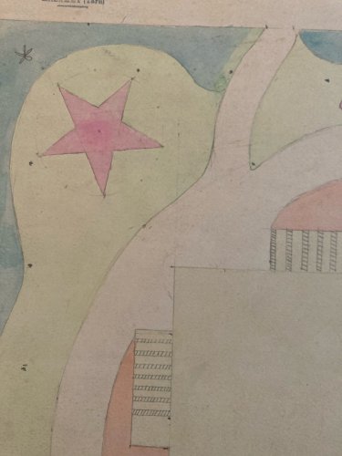 Painting Peinture 1930 Original Architecture Plan Jardin Old Art France Ancien