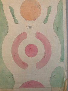 Painting 1930 Original Architecture Plan Garden Tarn Old France Ancient