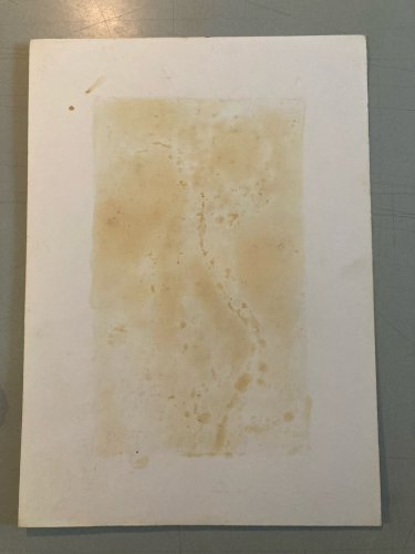 Painting Peinture 1960 Huile Sur Papier Expressioniste Fleur Bouquet Ancien Art