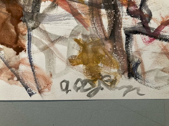 Painting Peinture Abstraction Dessin Aurel Cojan Expressionnisme Abstrait 1990