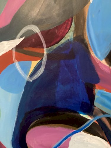 Painting Peinture Abstrait Gouache Papier 2011 Abstraction A Identifier Ancien