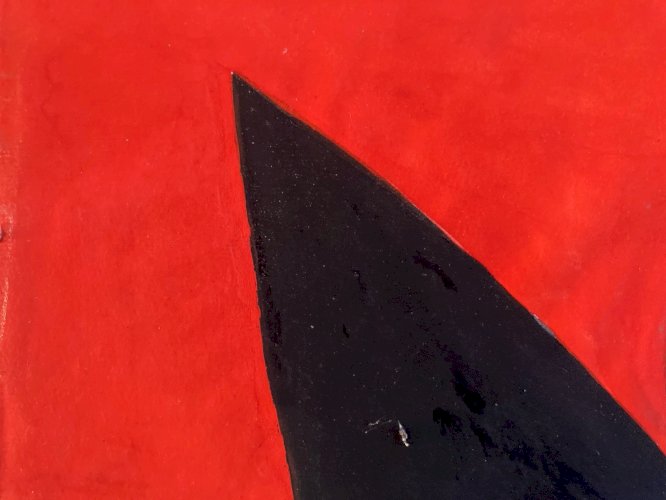 Painting Peinture Abstraite A Identifier Gouache Papier Abstrait 1980 XXe Art