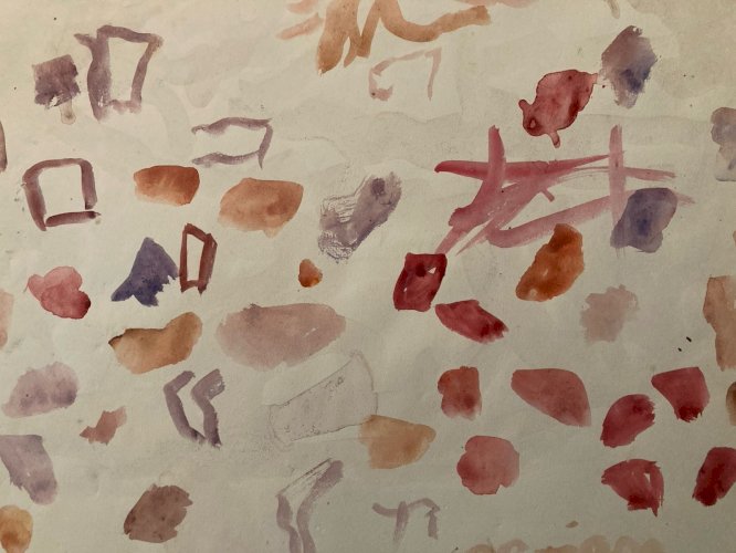 Painting Peinture Art Gouache Dessin Aurel Cojan Expressionnisme Abstrait 1990