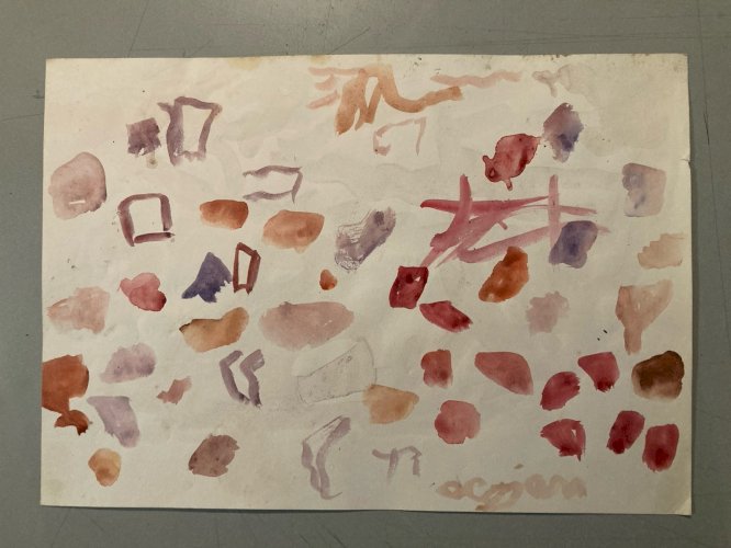 Painting Peinture Art Gouache Dessin Aurel Cojan Expressionnisme Abstrait 1990