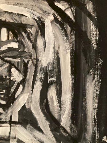 Painting Peinture Art Papier Buste Homme 1980 portrait A Identifier XXe Ancien