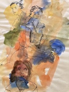 Painting Art Paper Color Woman 2000 portrait To Identify 20th Century Man