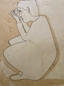 Painting Cubism 1950 Face Head Cubist Portrait To Identify Drawing