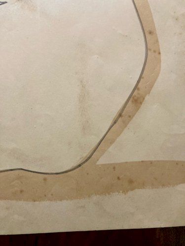 Painting Peinture Cubisme 1950 Visage Tête Portrait Cubiste  A Identifier Dessin