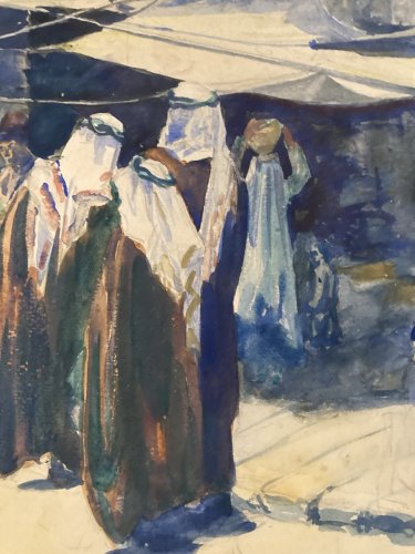 Painting peinture Gouache Debut XXe Papier Old Orientaliste Orientalisme ancien