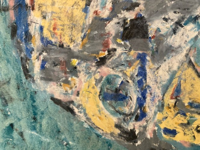 Painting Peinture gouache dessin abstrait 1990 Art Abstraction Tableau Dessin