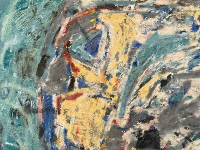 Painting Peinture gouache dessin abstrait 1990 Art Abstraction Tableau Dessin