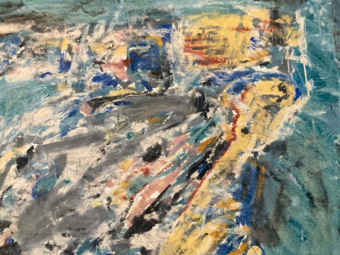 Painting Peinture gouache dessin abstrait 1990 Art Abstraction Tableau Dessin