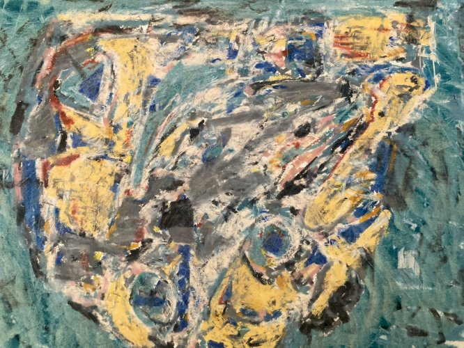 Painting Peinture gouache dessin abstrait 1990 Art Abstraction Tableau Dessin