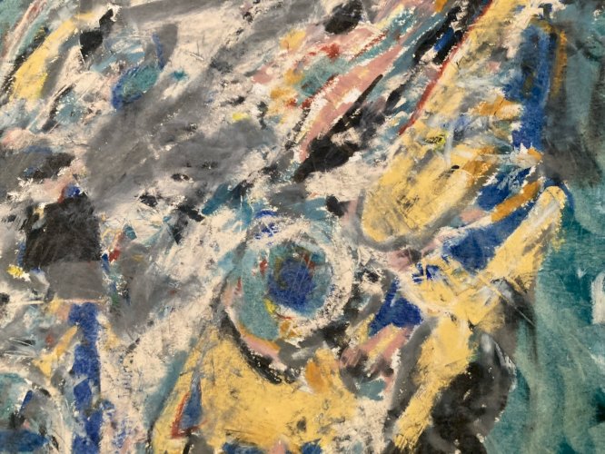 Painting Peinture gouache dessin abstrait 1990 Art Abstraction Tableau Dessin