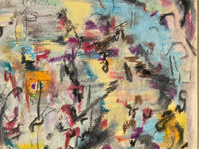 Painting Peinture gouache dessin abstrait 1990 Encre Papier Art Abstraction