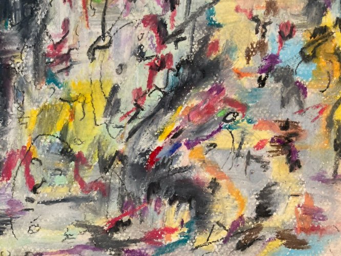 Painting Peinture gouache dessin abstrait 1990 Encre Papier Art Abstraction