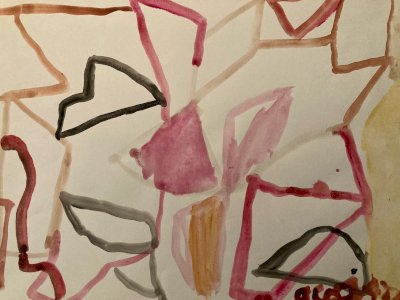 Painting Peinture Gouache Dessin Aurel Cojan Expressionnisme Abstrait 1990 Art