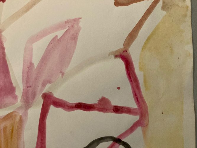 Painting Peinture Gouache Dessin Aurel Cojan Expressionnisme Abstrait 1990 Art