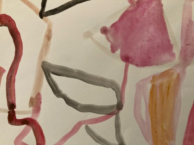 Painting Peinture Gouache Dessin Aurel Cojan Expressionnisme Abstrait 1990 Art