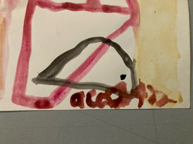 Painting Peinture Gouache Dessin Aurel Cojan Expressionnisme Abstrait 1990 Art