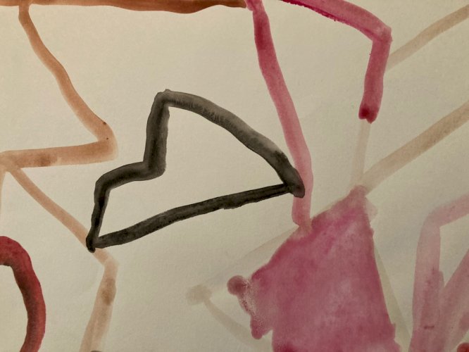 Painting Peinture Gouache Dessin Aurel Cojan Expressionnisme Abstrait 1990 Art